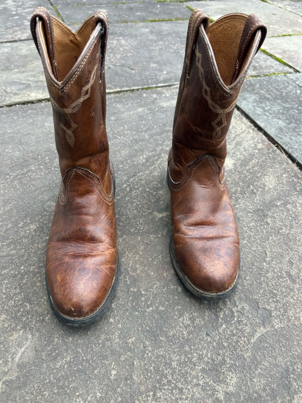 Ariat Brown Leather Western Cowboy Boots